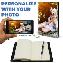 Load image into Gallery viewer, Personalized PU Leather Notebook Cover with Pet Photo for Dog Owners-Personalized Dog Gifts-Dogs, Notebook Cover, Personalized Dog Gifts, Stationery-1
