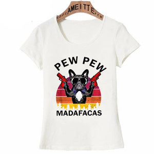 Pew Pew Bernese Mountain Dog Womens T Shirt - Series 1-Apparel-Apparel, Bernese Mountain Dog, Dogs, T Shirt, Z1-French Bulldog - Black-S-10