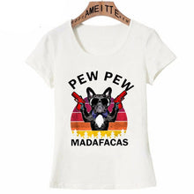 Load image into Gallery viewer, Pew Pew Border Collie Womens T Shirt - Series 1-Apparel-Apparel, Border Collie, Dogs, Shirt, T Shirt, Z1-French Bulldog - Black-S-10