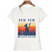 Pew Pew Dobermans Womens T Shirts-Apparel-Apparel, Doberman, Dogs, T Shirt, Z1-11