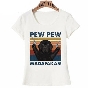 Pew Pew Papillon Womens T Shirt - Series 2-Apparel-Apparel, Dogs, Papillon, T Shirt, Z1-Newfoundland-S-11