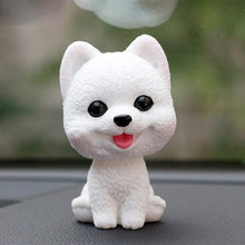 Load image into Gallery viewer, Image of a pomeranian bobblehead in the color white