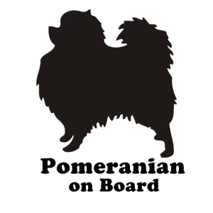 Pomeranian On Board Vinyl Car Stickers-Car Accessories-Car Accessories, Car Sticker, Dogs, Pomeranian-Black-Large-2 PCS-3