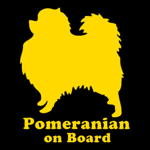 Pomeranian On Board Vinyl Car Stickers-Car Accessories-Car Accessories, Car Sticker, Dogs, Pomeranian-Yellow-Medium-2 PCS-5