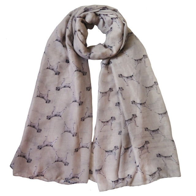 Infinite Border Terrier Love Womens Scarves-Accessories-Accessories, Border Terrier, Dogs, Scarf-Khaki-2