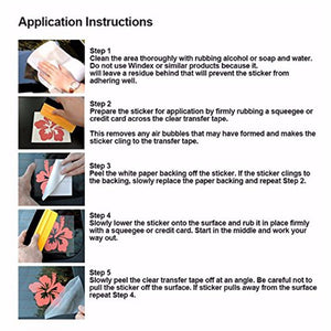 Application instructions image of pug car sticker
