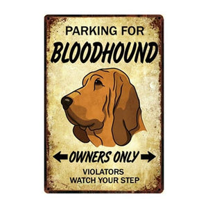 Pug Love Reserved Parking Sign BoardCarBloodhoundOne Size
