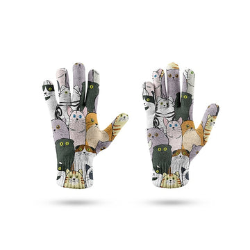 Pug Love Touch Screen Gloves-Accessories-Accessories, Dogs, Gloves, Pug-Cats 4-One Size-12