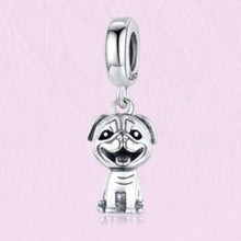 Load image into Gallery viewer, Image of Pug pendant in a super cute and always smiling Pug design