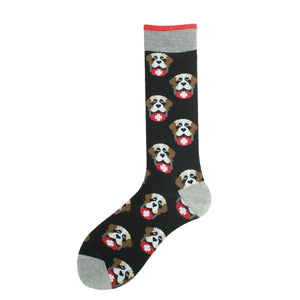 Saint Bernard Love Mid Calf Cotton Socks-Apparel-Apparel, Dogs, Saint Bernard, Socks-4