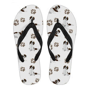 Saint Bernard Love Simple Slippers-Footwear-Dogs, Footwear, Saint Bernard, Slippers-White-6-3
