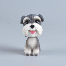 Load image into Gallery viewer, Image of a smiling Schnauzer bobblehead made of Resin