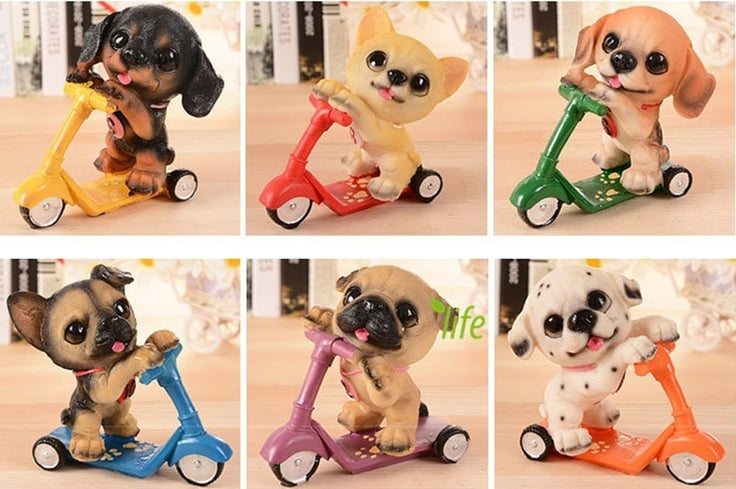 Scooter Dachshund Resin Figurine-Home Decor-Dachshund, Dogs, Figurines, Home Decor-5