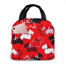 Load image into Gallery viewer, Scottish Terrier Love Insulated Lunch Bags with Exterior Pocket-Accessories-Accessories, Bags, Dogs, Lunch Bags, Scottish Terrier-10
