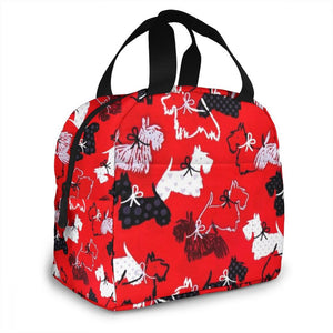 Scottish Terrier Love Insulated Lunch Bags with Exterior Pocket-Accessories-Accessories, Bags, Dogs, Lunch Bags, Scottish Terrier-11