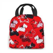 Load image into Gallery viewer, Scottish Terrier Love Insulated Lunch Bags with Exterior Pocket-Accessories-Accessories, Bags, Dogs, Lunch Bags, Scottish Terrier-14