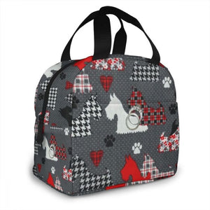 Scottish Terrier Love Insulated Lunch Bags with Exterior Pocket-Accessories-Accessories, Bags, Dogs, Lunch Bags, Scottish Terrier-16