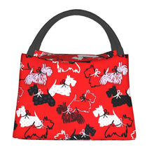 Load image into Gallery viewer, Image of a Scottish Terrier lunch bag in an adorable Scottish Terrier design