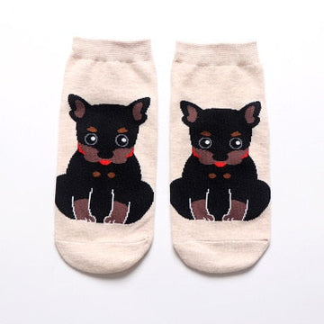 Shiba Inu Womens Ankle Length Socks-Apparel-Accessories, Dogs, Shiba Inu, Socks-Miniature Pinscher-9