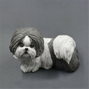 Image of a ShihTzu figurine in Black and White color