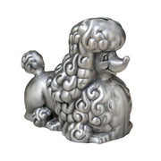 Silver Poodle Love Piggy Bank Statue-Home Decor-Dogs, Home Decor, Piggy Bank, Poodle, Statue-9