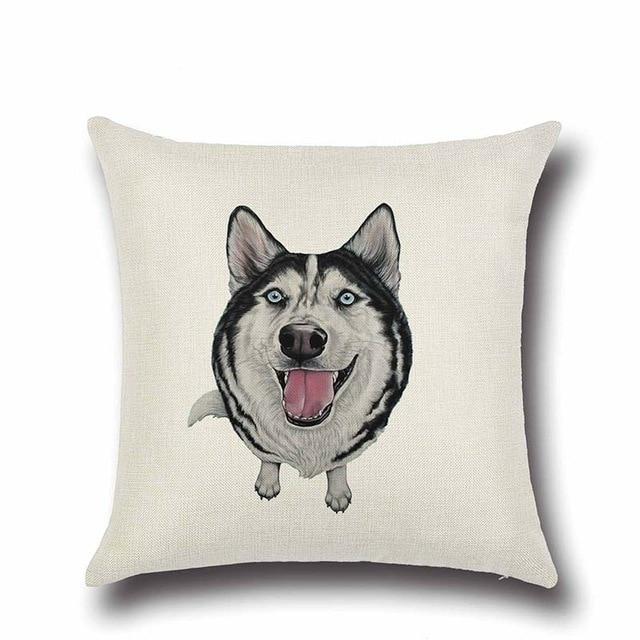 Simple Black Labrador Love Cushion CoverHome DecorHusky