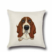 Simple Chocolate Brown Labrador Love Cushion CoverHome DecorBasset Hound