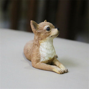Sitting Chihuahuas Resin Figurines-Home Decor-Chihuahua, Dogs, Figurines, Home Decor-11