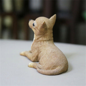 Sitting Chihuahuas Resin Figurines-Home Decor-Chihuahua, Dogs, Figurines, Home Decor-12