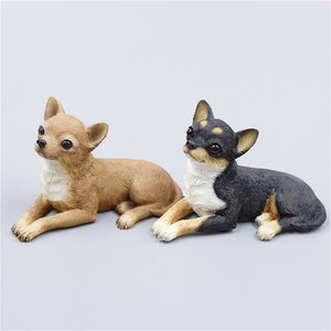 Sitting Chihuahuas Resin Figurines-Home Decor-Chihuahua, Dogs, Figurines, Home Decor-6