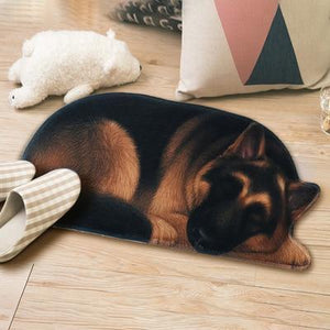Sleeping Boston Terrier / French Bulldog Floor RugMatGerman SheoherdSmall