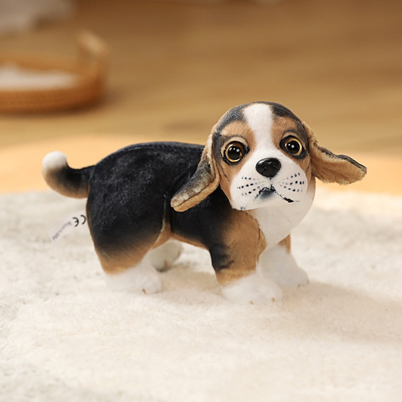Small Lifelike Beagle Stuffed Animal Plush Toy