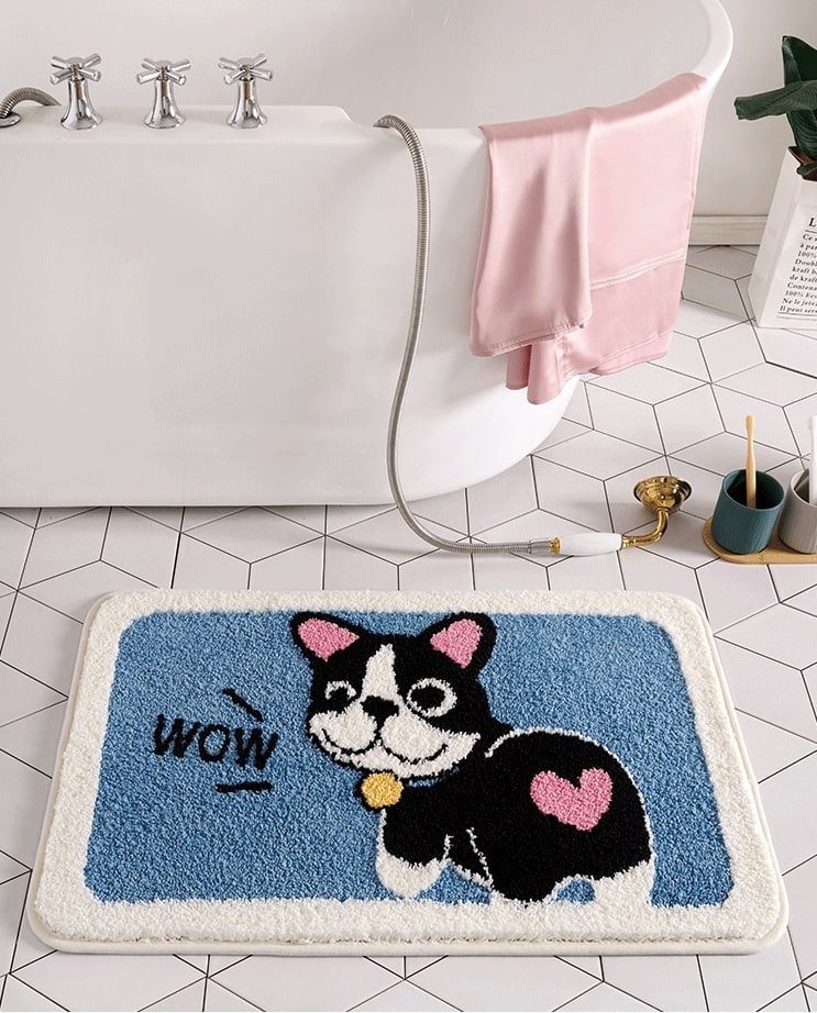 Cute Mini Yorkshire Terrier Doormat Bathroom Rectangle Soft - Temu