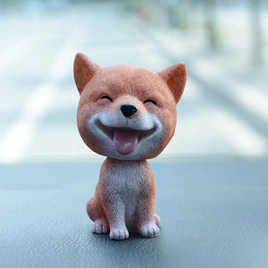 Smiling Corgi Love Bobble Head-Car Accessories-Bobbleheads, Car Accessories, Corgi, Dogs, Figurines-Shiba Inu-Resin-20