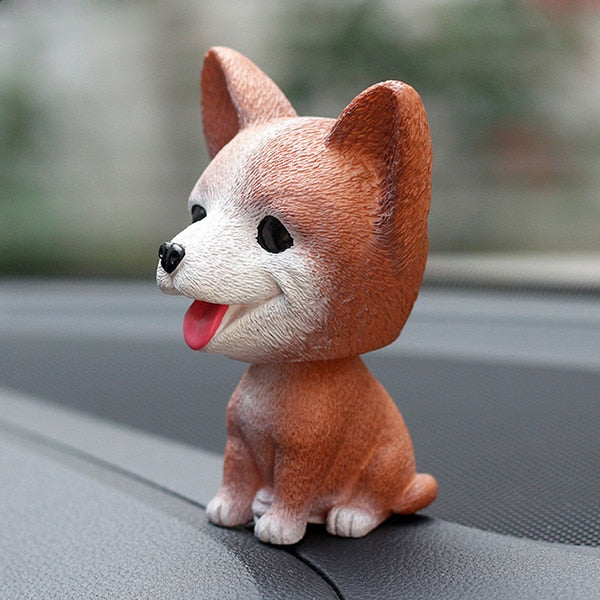 Smiling Corgi Love Bobble Head-Car Accessories-Bobbleheads, Car Accessories, Corgi, Dogs, Figurines-Corgi-Plastic-2