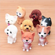 Smiling Corgi Resin Bobble HeadCar Accessories