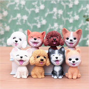 Smiling Corgi Resin Bobble HeadCar Accessories