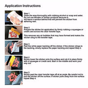 Smiling French Bulldog Vinyl Car Stickers Application Instructions