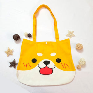 Smiling Shiba Inu Love Canvas Handbag-Accessories-Accessories, Bags, Dogs, Shiba Inu-13