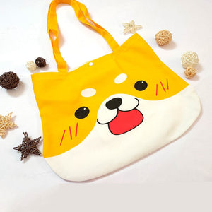 Smiling Shiba Inu Love Canvas Handbag-Accessories-Accessories, Bags, Dogs, Shiba Inu-9