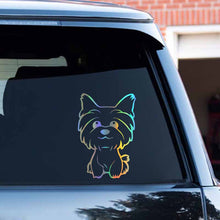 Load image into Gallery viewer, Smiling Yorkshire Terrier Vinyl Car Stickers-Car Accessories-Car Accessories, Car Sticker, Dogs, Yorkshire Terrier-2