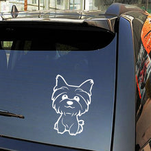 Load image into Gallery viewer, Smiling Yorkshire Terrier Vinyl Car Stickers-Car Accessories-Car Accessories, Car Sticker, Dogs, Yorkshire Terrier-4