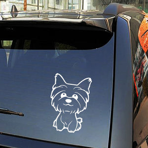 Smiling Yorkshire Terrier Vinyl Car Stickers-Car Accessories-Car Accessories, Car Sticker, Dogs, Yorkshire Terrier-4