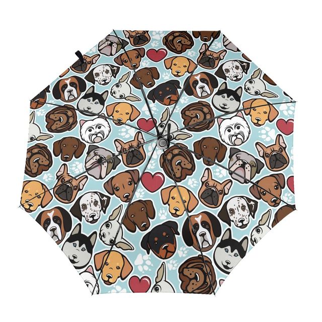 Some of the Dogs I Love Automatic Umbrella-Accessories-Accessories, Chihuahua, Dachshund, Dalmatian, Dogs, English Bulldog, French Bulldog, Labrador, Rottweiler, Saint Bernard, Siberian Husky, Umbrella, West Highland Terrier-Inside Print-3