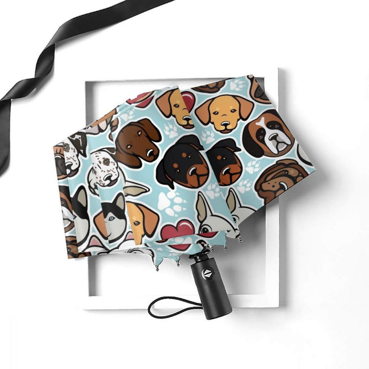 Some of the Dogs I Love Automatic Umbrella-Accessories-Accessories, Chihuahua, Dachshund, Dalmatian, Dogs, English Bulldog, French Bulldog, Labrador, Rottweiler, Saint Bernard, Siberian Husky, Umbrella, West Highland Terrier-5