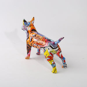 Stunning Bull Terrier Design Multicolor Resin Statue-Home Decor-Bull Terrier, Dogs, Home Decor, Statue-15