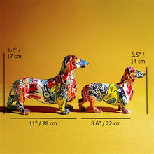 Load image into Gallery viewer, image of small and large dachshund statues size