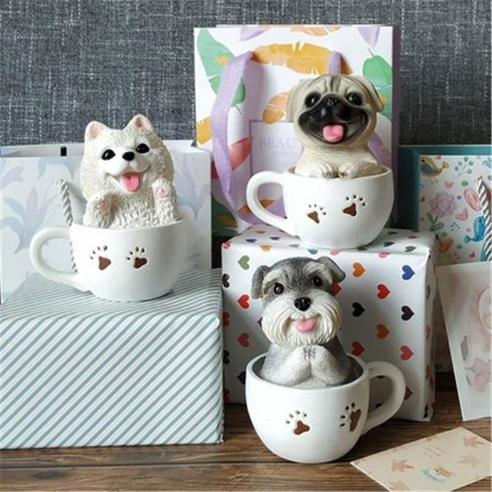 Teacup Puppies Desktop OrnamentHome Decor