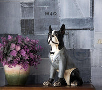The Original American Gentleman Boston Terrier Resin SculptureHome Decor
