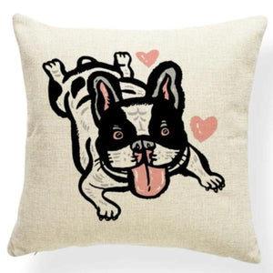 Top Hat English Bulldog Cushion Cover - Series 7Cushion CoverOne SizeFrench Bulldog - White Background